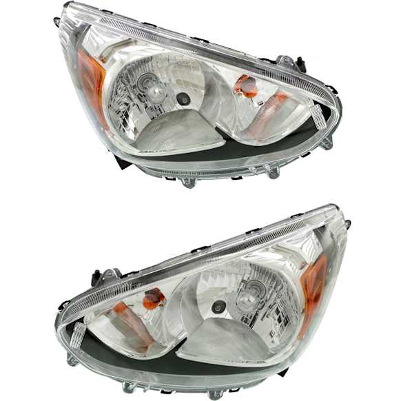 2017 Mitsubishi Mirage - Driver and Passenger Side Halogen Headlight, With bulb(s), OE Replacement