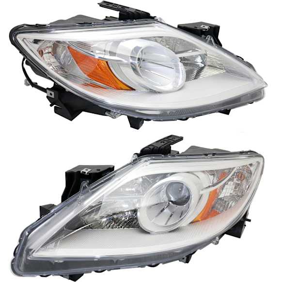 Driver and Passenger Side Halogen Headlight, Without bulb(s), OE Replacement