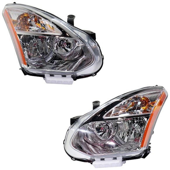 2009-2010 Nissan Rogue - Driver and Passenger Side Headlights, with Bulbs, HID/Xenon, with HID Kit