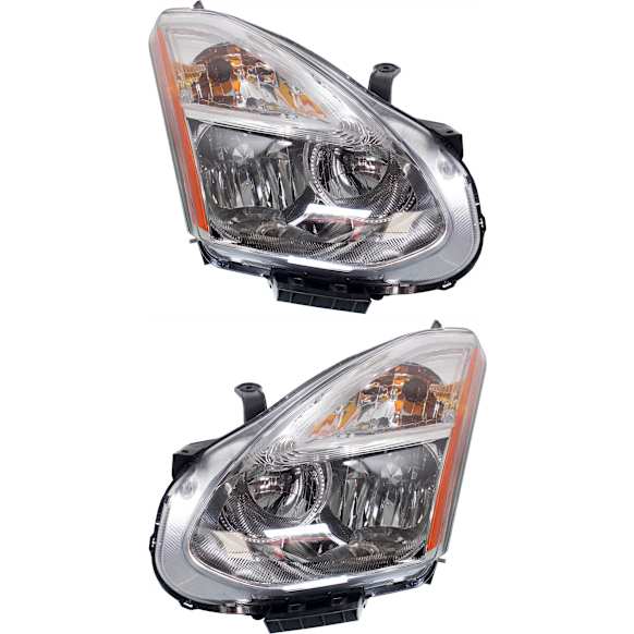 2011-2012 Nissan Rogue - Driver and Passenger Side Halogen Headlight, With bulb(s), OE Replacement