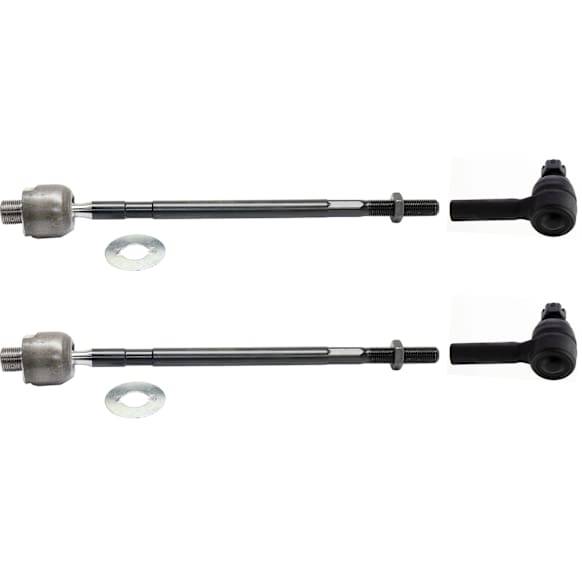Front, Driver and Passenger Side, Inner and Outer Tie Rod Ends