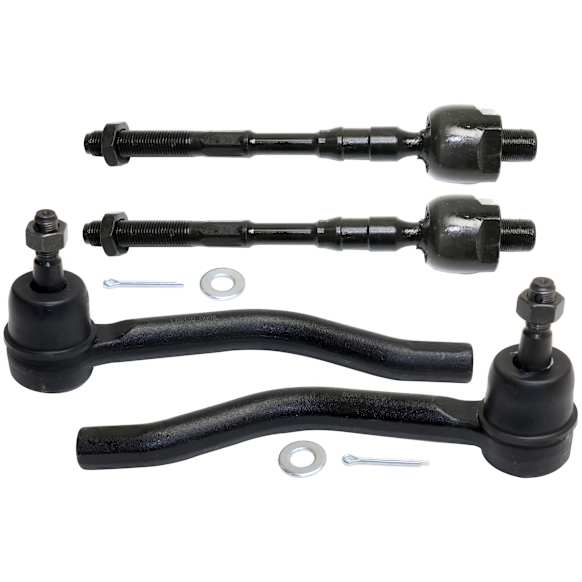Front, Driver and Passenger Side, Inner and Outer Tie Rod Ends