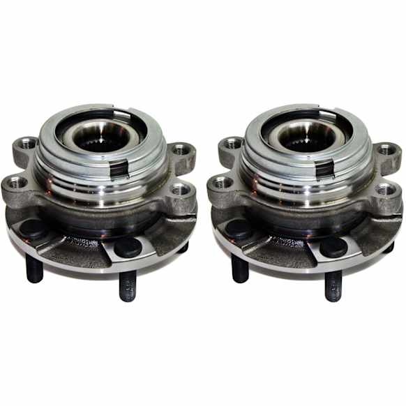 Front, Driver and Passenger Side Wheel Hubs, with Bearings, For Models with 32-Spline Teeth