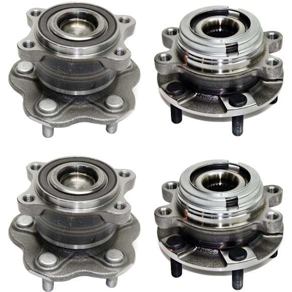 2015 Nissan Altima - Front and Rear, Driver and Passenger Side Wheel Hub, With 32 Spline Teeth, 5 Lugs, With Bearing