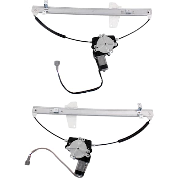 Rear, Driver and Passenger Side Power Window Regulator, With Motor