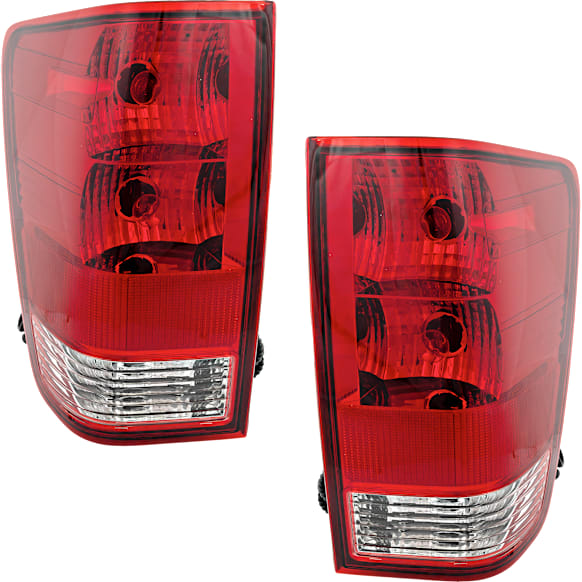 2004-2015 Nissan Titan - Driver and Passenger Side Tail Lights, with Bulbs, Halogen, For Models With Utility Compartment