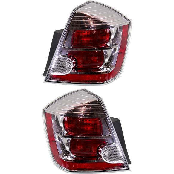 2010 Nissan Sentra - Driver and Passenger Side Halogen Tail Light, With bulb(s), OE Replacement, CAPA Certified