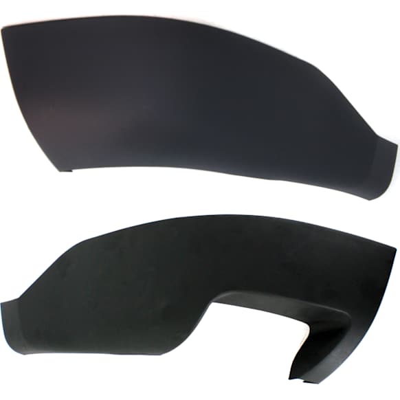 Rear, Driver and Passenger Side Bumper End, Textured Plastic