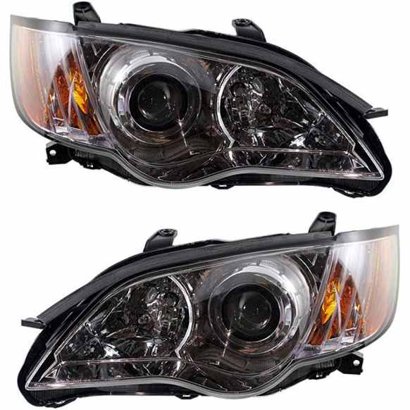 2008-2009 Subaru Legacy - Driver and Passenger Side Halogen Headlight, With bulb(s), OE Replacement