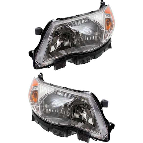2011 Subaru Forester - Driver and Passenger Side Halogen Headlight, With bulb(s), OE Replacement