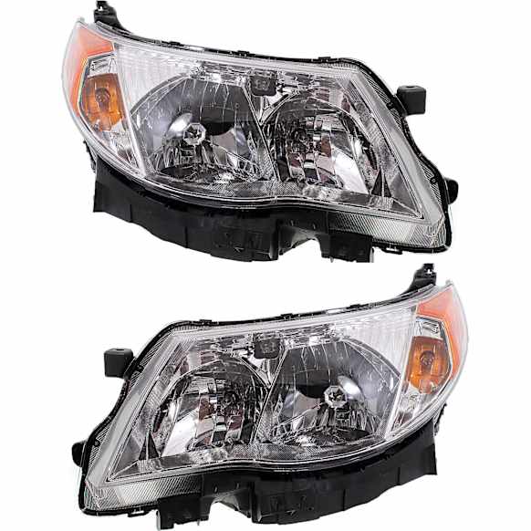 2010 Subaru Forester - Driver and Passenger Side Halogen Headlight, With bulb(s), OE Replacement, CAPA Certified