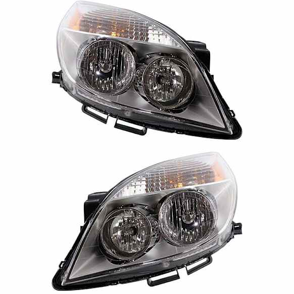 2009 Saturn Aura - Driver and Passenger Side Halogen Headlight, With bulb(s), OE Replacement, Sedan