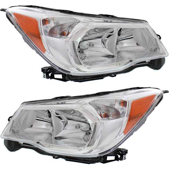 2016 Subaru Forester - Driver and Passenger Side Halogen Headlight, With bulb(s), OE Replacement