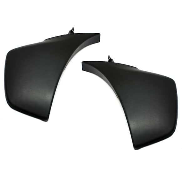 Front, Driver and Passenger Side Bumper End, Textured Plastic