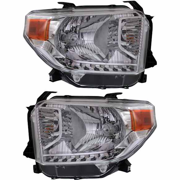 2014-2017 Toyota Tundra - Driver and Passenger Side Headlights, with Bulbs, Halogen, with Automatic Leveling Headlights without LED Running Lights