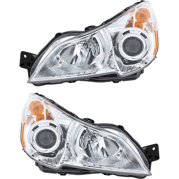 2010-2012 Subaru Legacy - Driver and Passenger Side Headlights, with Bulbs, Halogen, with wiring harness