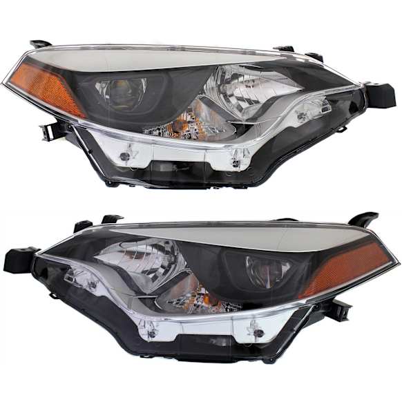 Driver and Passenger Side LED Headlight, With bulb(s), OE Replacement