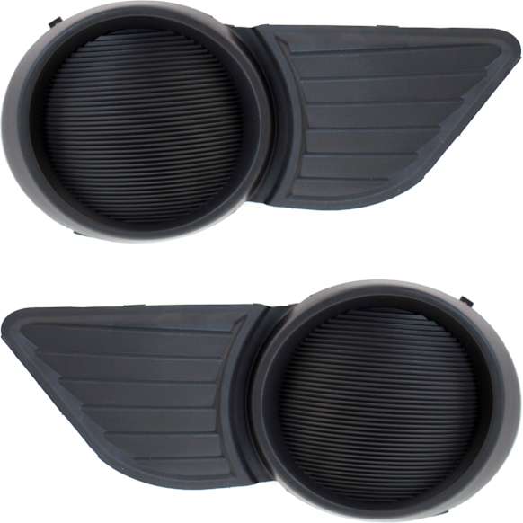 Fog Light Cover - Front, Driver and Passenger Side, Black