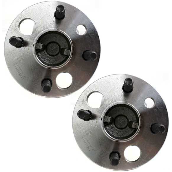 Rear, Driver and Passenger Side Wheel Hub, 4 Lugs, With Bearing