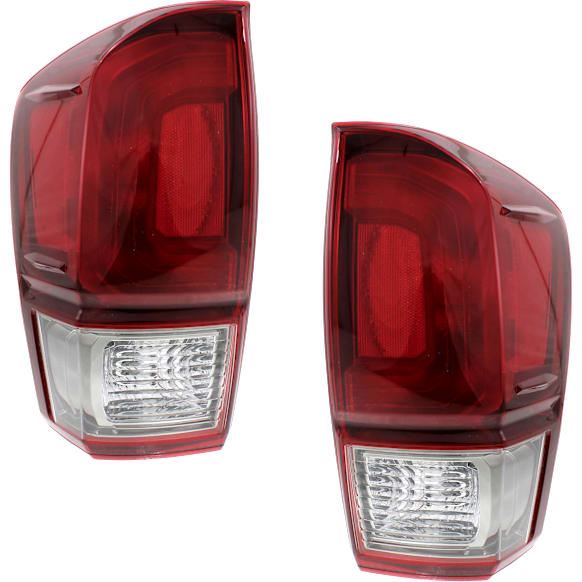 2016 Toyota Tacoma TRD Off-Road - Driver and Passenger Side Halogen Tail Light, With bulb(s), OE Replacement