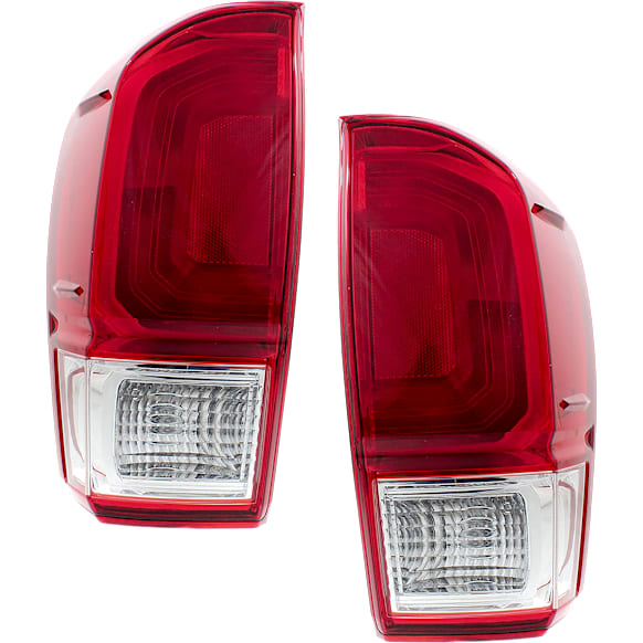 2016-2017 Toyota Tacoma - Driver and Passenger Side Halogen Tail Light, With bulb(s), OE Replacement