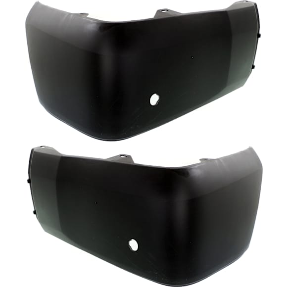 2018 Toyota Tundra - Rear, Driver and Passenger Side Bumper End, Crew Cab Pickup (CrewMax), For Models With Resin/Plastic Type Bumper and Park Assist System, Textured
