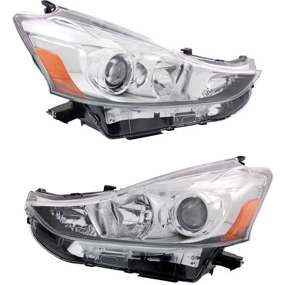 2018 Toyota Prius V - Driver and Passenger Side Halogen Headlight, Without bulb(s), OE Replacement