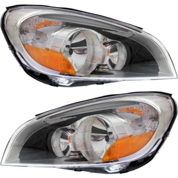 2012 Volvo S60 - Driver and Passenger Side Halogen Headlight, With bulb(s), OE Replacement