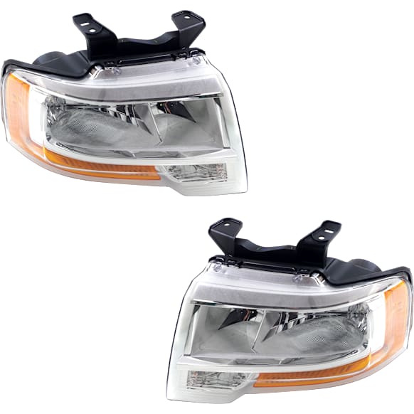 2017 Ford Expedition - Driver and Passenger Side Halogen Headlight, With bulb(s), OE Replacement