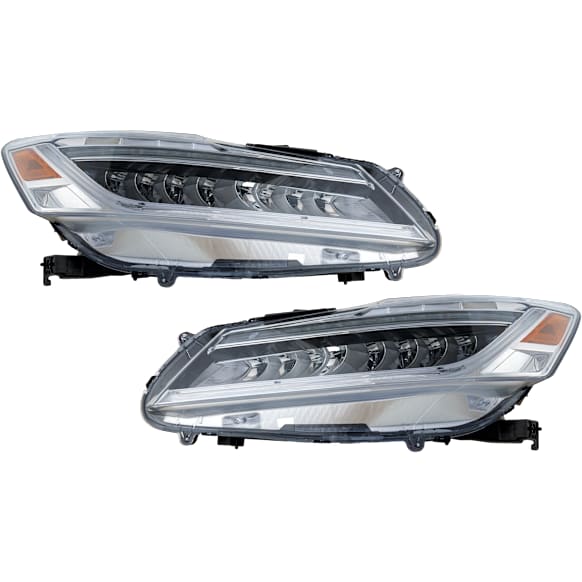 Driver and Passenger Side Headlights, with Bulbs, LED, Sedan, With Navigation Package, EX/Touring Models