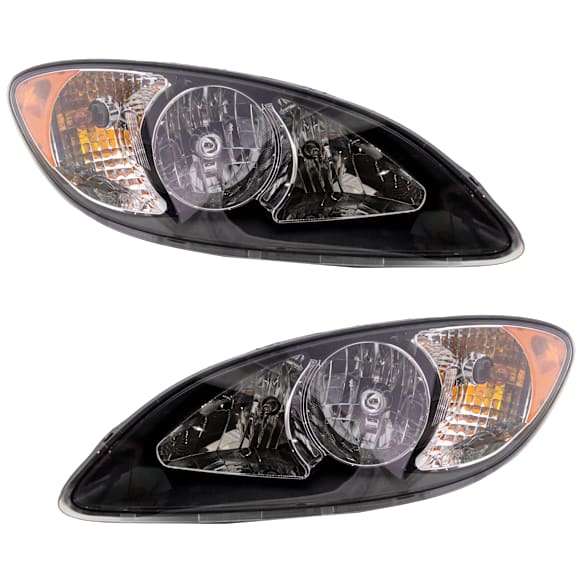 Driver and Passenger Side Halogen Headlight, With bulb(s), OE Replacement