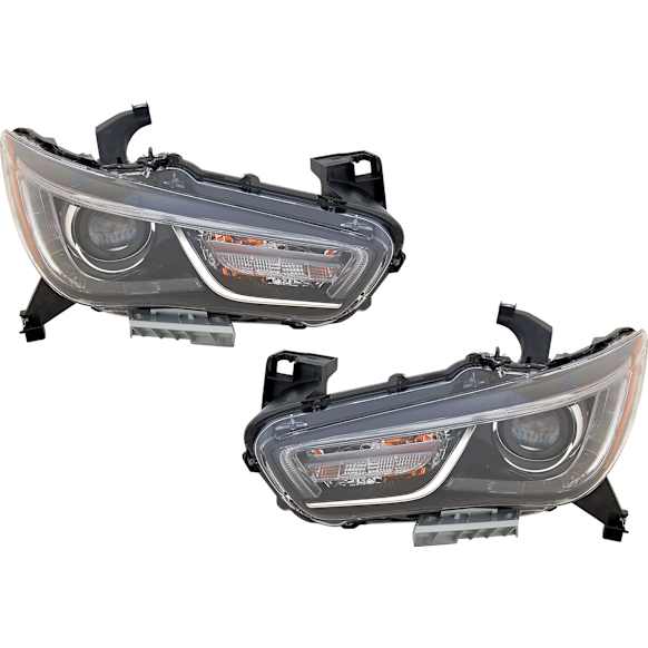 2019-2020 Infiniti QX60 - Driver and Passenger Side Headlights, with Bulbs, HID/Xenon, with HID Bulbs and ballast