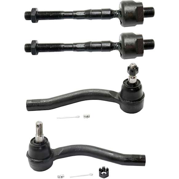 Front, Driver and Passenger Side, Inner and Outer Tie Rod Ends