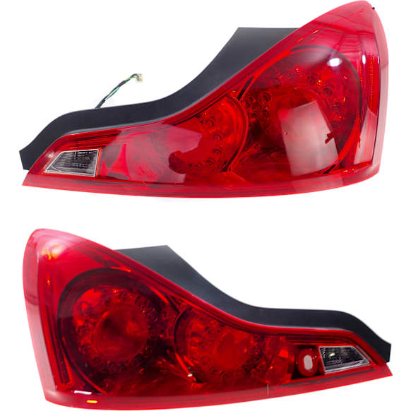 2008 Infiniti G37 - Driver and Passenger Side Halogen Tail Light, With bulb(s), OE Replacement
