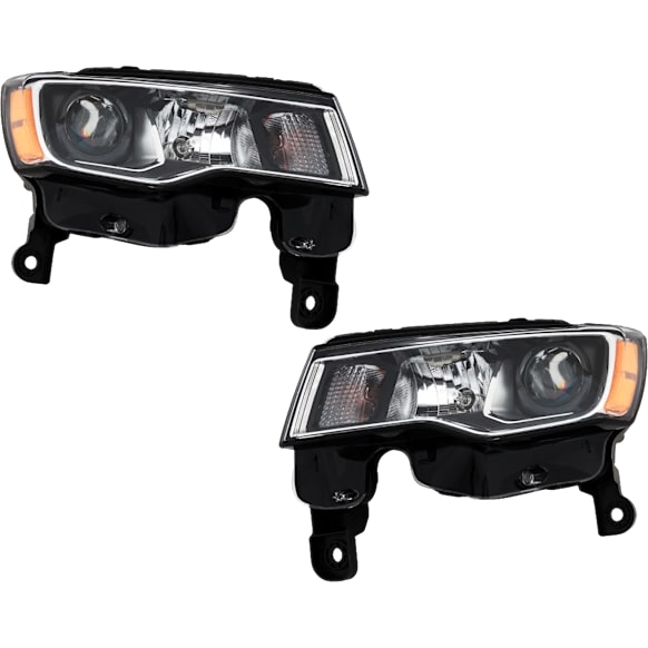 2018 Jeep Grand Cherokee - Driver and Passenger Side Halogen Headlight, With bulb(s), OE Replacement