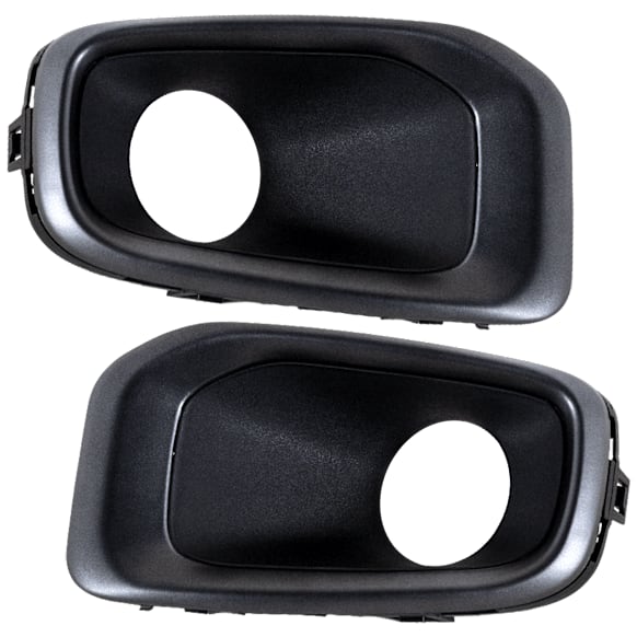 Front, Driver and Passenger Side Fog Light Trims, Textured Black, Type 1