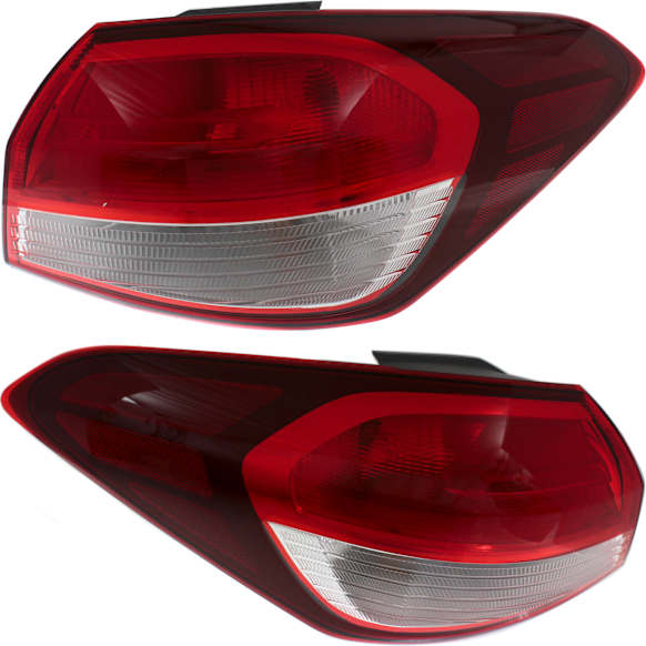 2018 Kia Forte - Driver and Passenger Side, Outer Halogen Tail Light, With bulb(s), Mounts on Body, OE Replacement