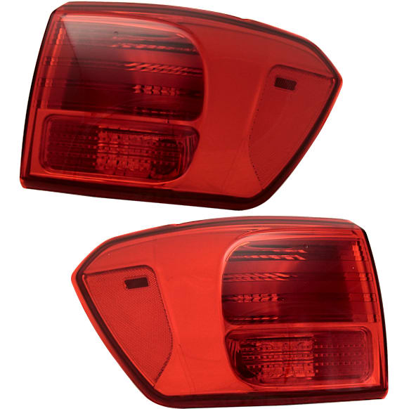2017 Kia Sedona - Driver and Passenger Side, Outer Halogen Tail Light, With bulb(s), Mounts on Body, OE Replacement