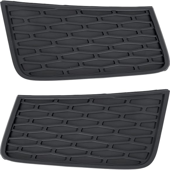 Front, Driver and Passenger Side, Upper Fog Light Trim, Textured Black