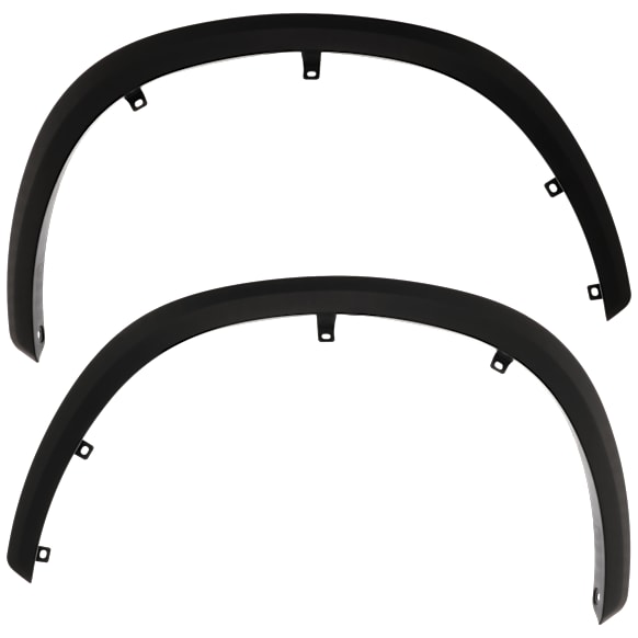 Front, Driver and Passenger Side Fender Flares, Textured Black