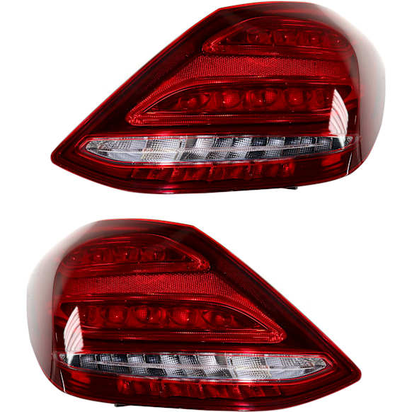 Driver and Passenger Side Tail Lights, with Bulbs, Halogen, For Models With LED Headlights, CAPA Certified