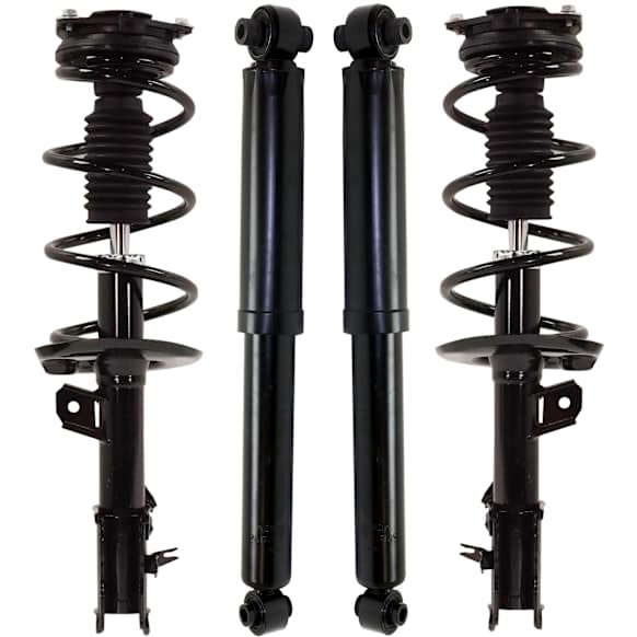 2011 Nissan Rogue SV - Front and Rear, Driver and Passenger Side Shock and Fully Loaded Strut, AWD or FWD