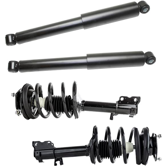 Front and Rear, Driver and Passenger Side Shock and Fully Loaded Strut