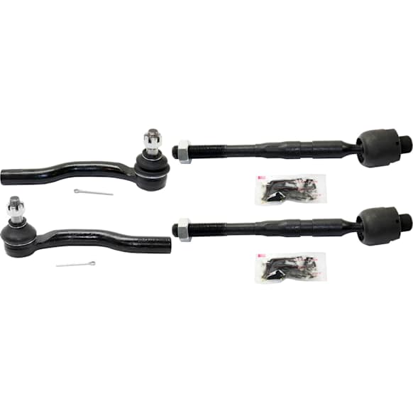 Front, Driver and Passenger Side, Inner and Outer Tie Rod Ends
