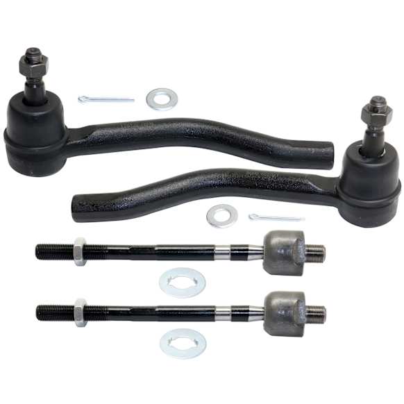 Front, Driver and Passenger Side, Inner and Outer Tie Rod Ends