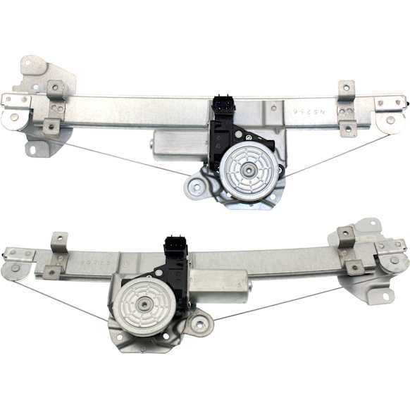 Front, Driver and Passenger Side Power Window Regulator, With Motor