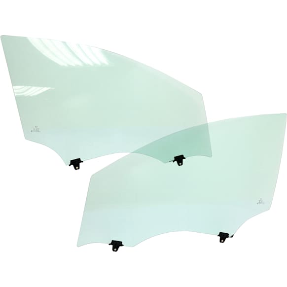 Front, Driver and Passenger Side Door Glass, Green Tint, Replaces NAGS No. FD23371 GTYN, FD23372 GTYN