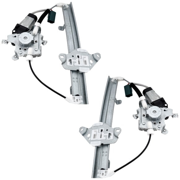 Rear, Driver and Passenger Side Window Regulators, Power, with Motor