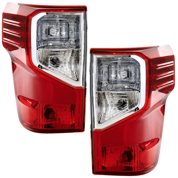 2019 Nissan Titan XD - Driver and Passenger Side Halogen/LED Tail Light, With bulb(s), For Models Without Utility Package, OE Replacement
