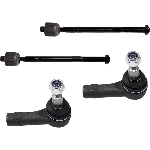 Front, Driver and Passenger Side, Inner and Outer Tie Rod Ends